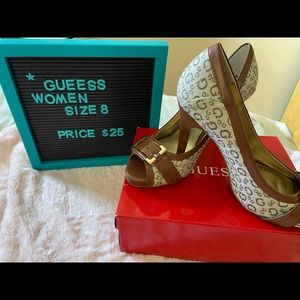 GUESS Peep Toe Heels Malee II